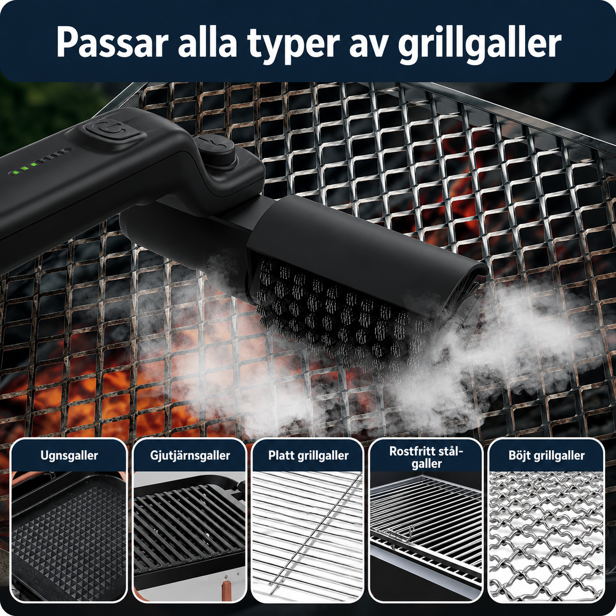 Embera™ Elektrisk Grillborste Pro
 - Ge grillen nytt liv.